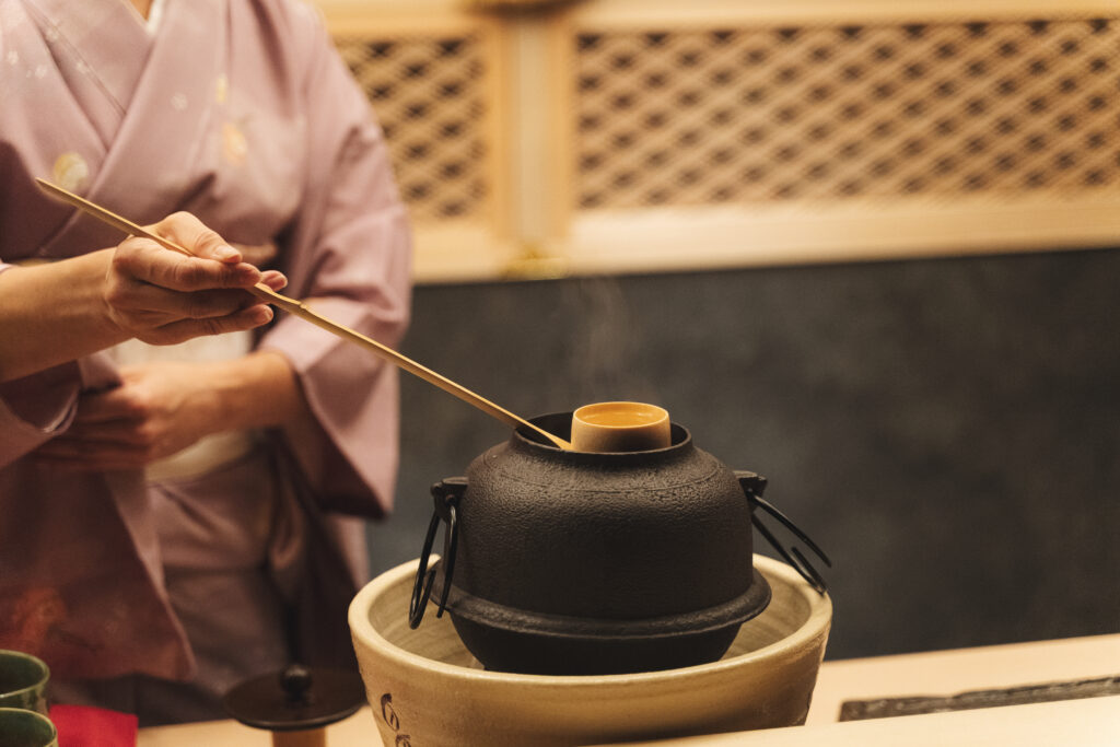 Ochakase making a Japanese tea