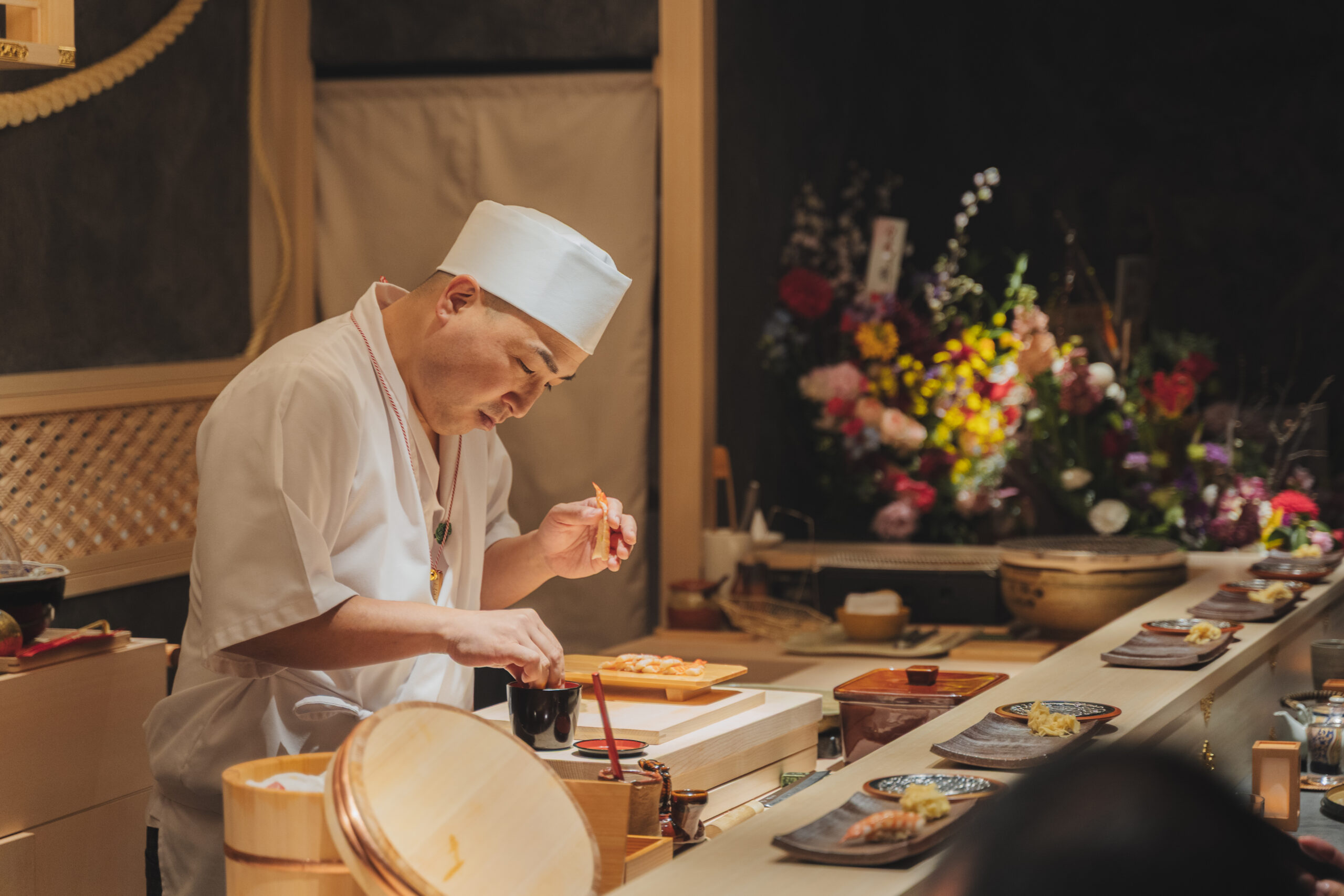 Chef is making sushi